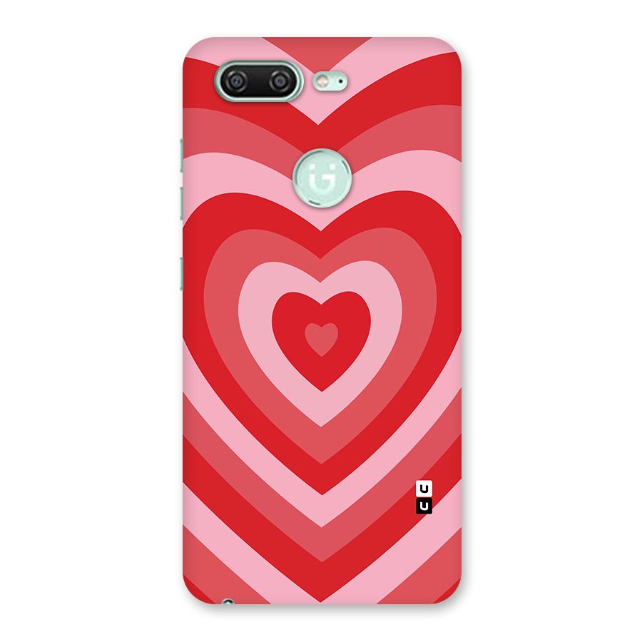 Red Retro Hearts Back Case for Gionee S10
