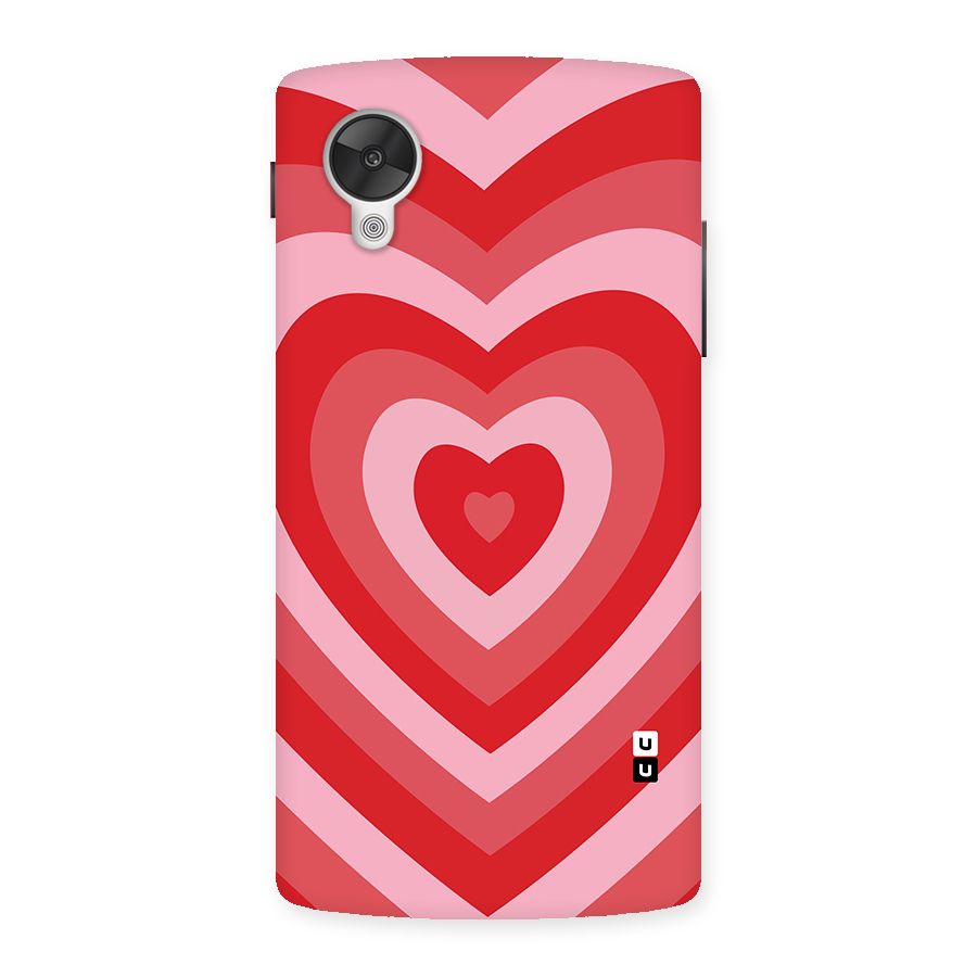 Red Retro Hearts Back Case for Google Nexsus 5