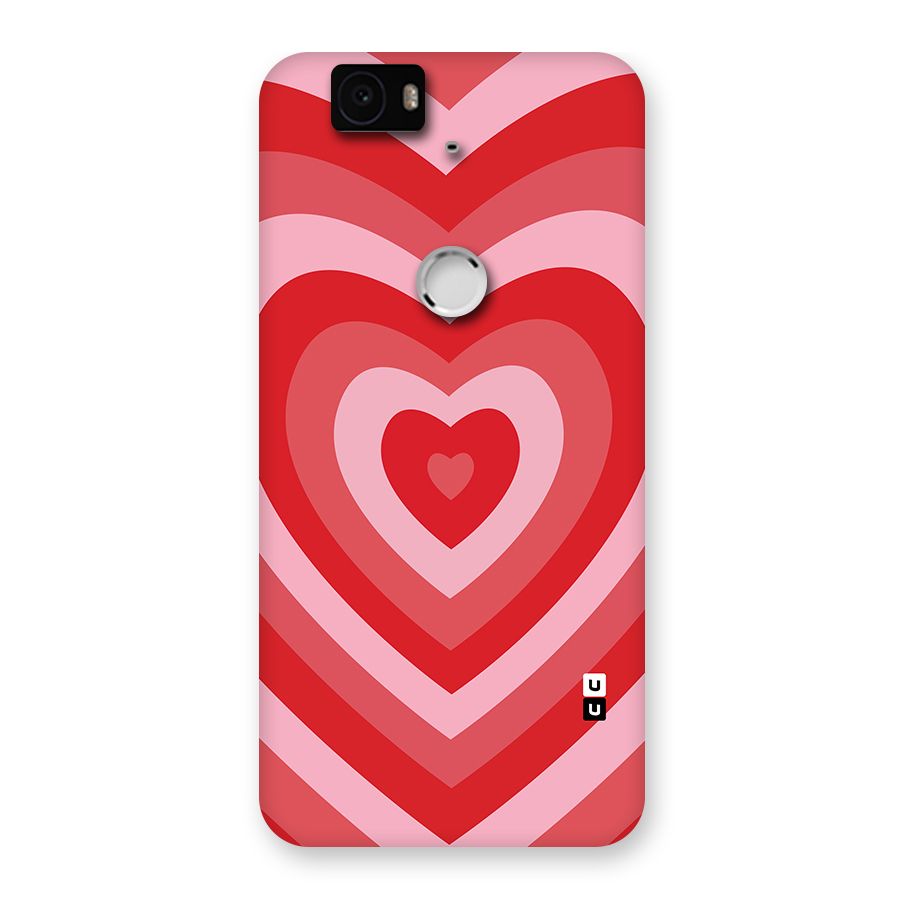 Red Retro Hearts Back Case for Google Nexus-6P