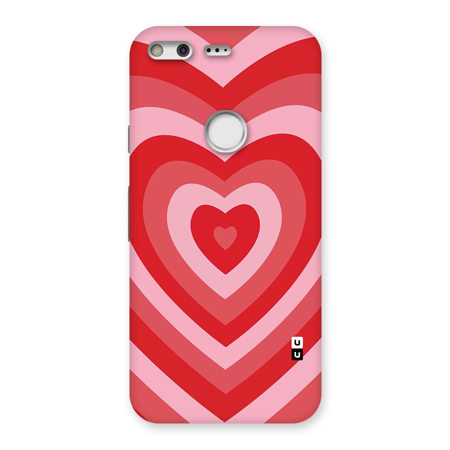 Red Retro Hearts Back Case for Google Pixel