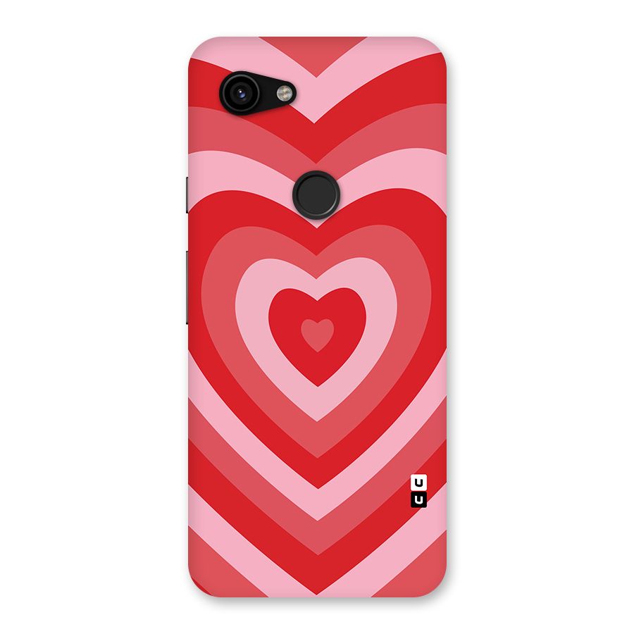 Red Retro Hearts Back Case for Google Pixel 3a