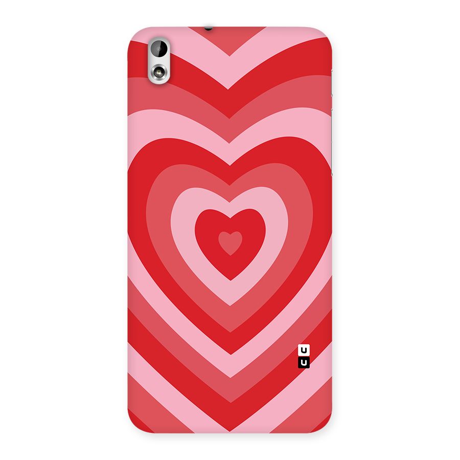 Red Retro Hearts Back Case for HTC Desire 816g