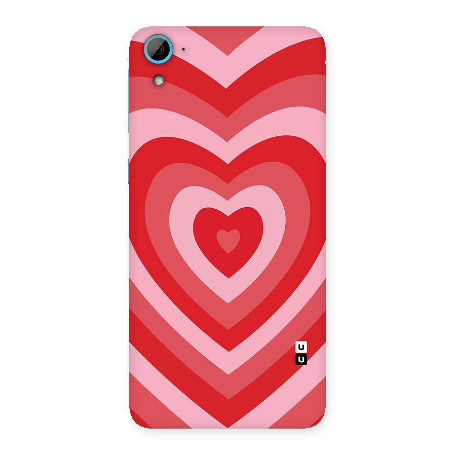 Red Retro Hearts Back Case for HTC Desire 826