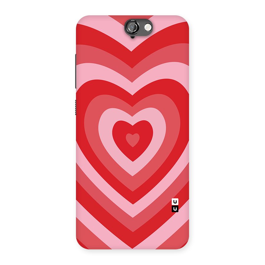 Red Retro Hearts Back Case for HTC One A9