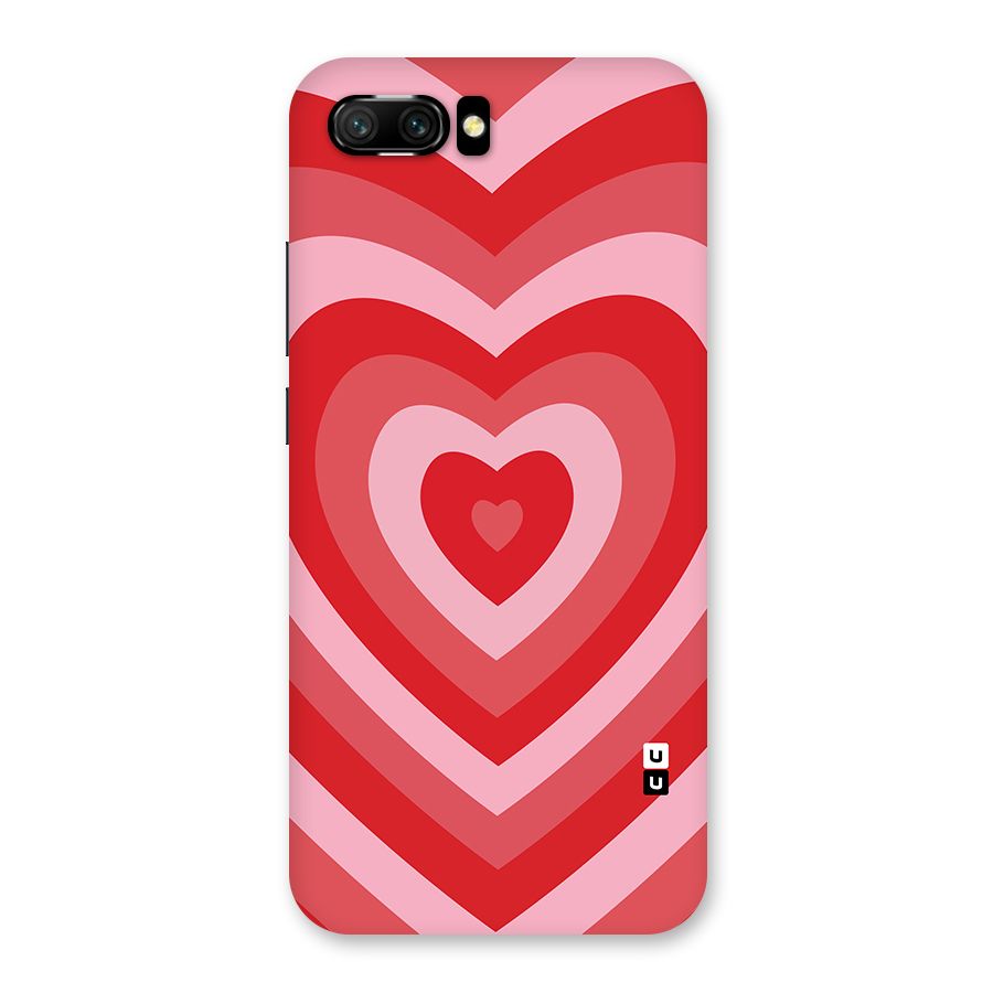 Red Retro Hearts Back Case for Honor 10