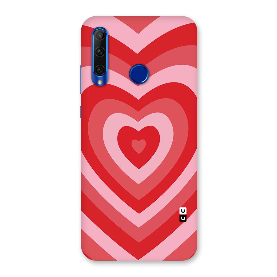 Red Retro Hearts Back Case for Honor 20i