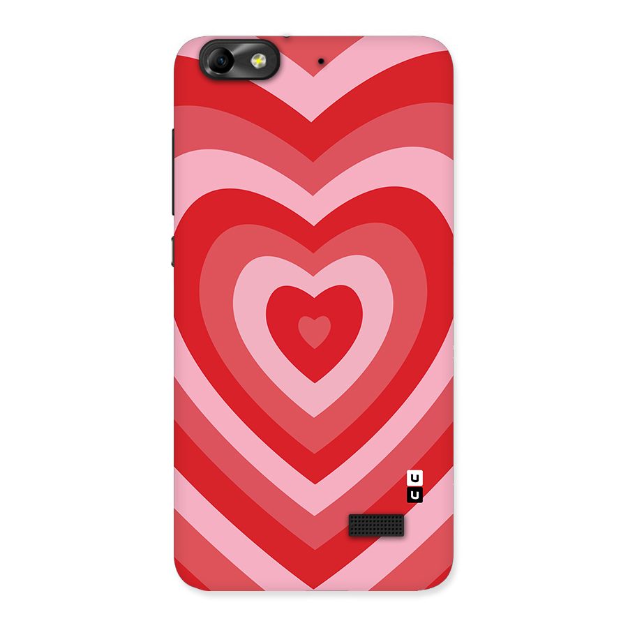 Red Retro Hearts Back Case for Honor 4C