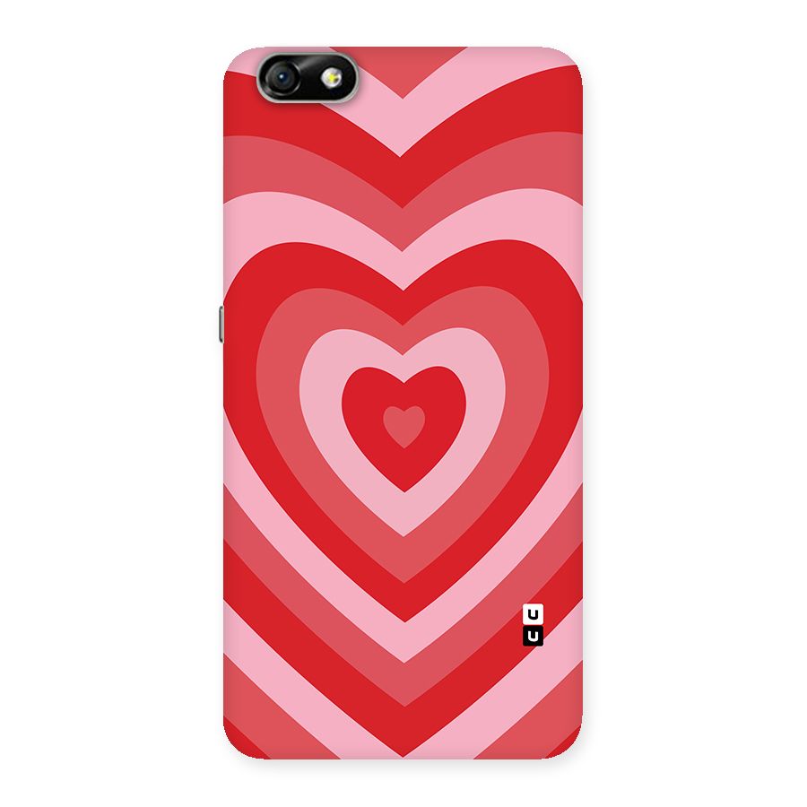 Red Retro Hearts Back Case for Honor 4X
