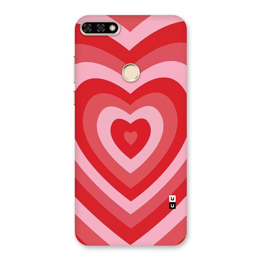 Red Retro Hearts Back Case for Honor 7A