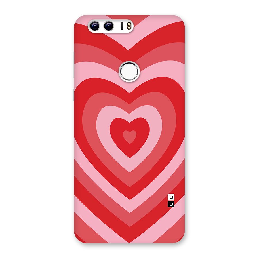 Red Retro Hearts Back Case for Honor 8