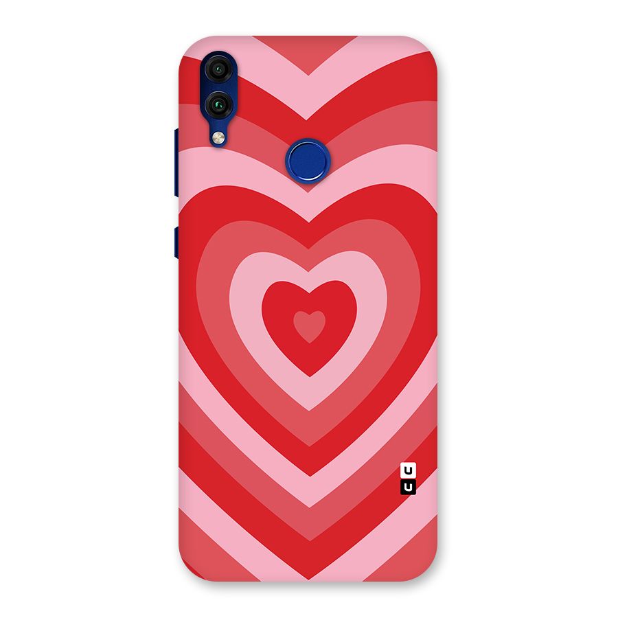 Red Retro Hearts Back Case for Honor 8C