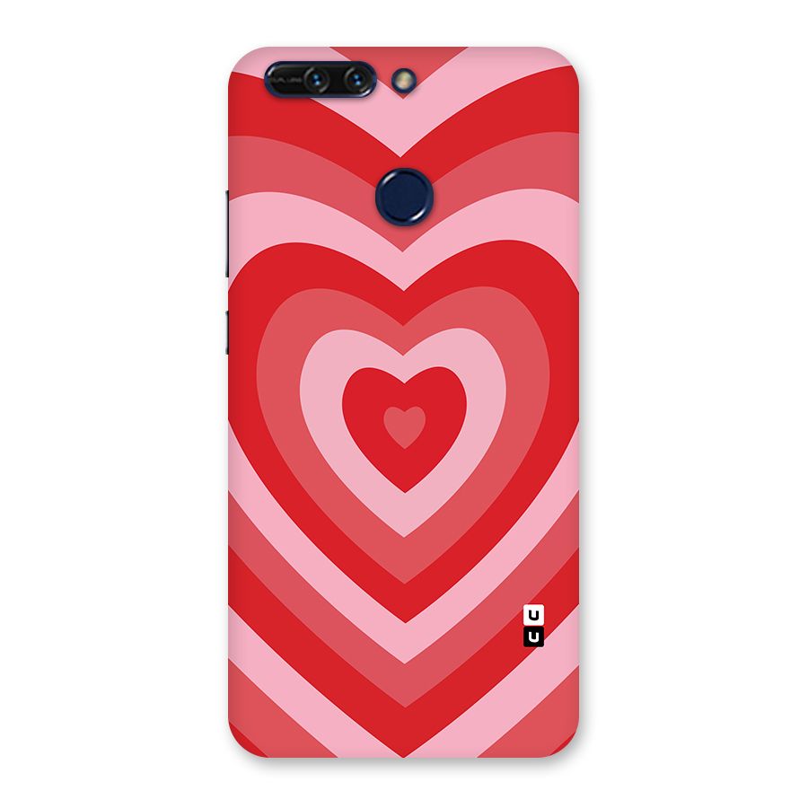 Red Retro Hearts Back Case for Honor 8 Pro