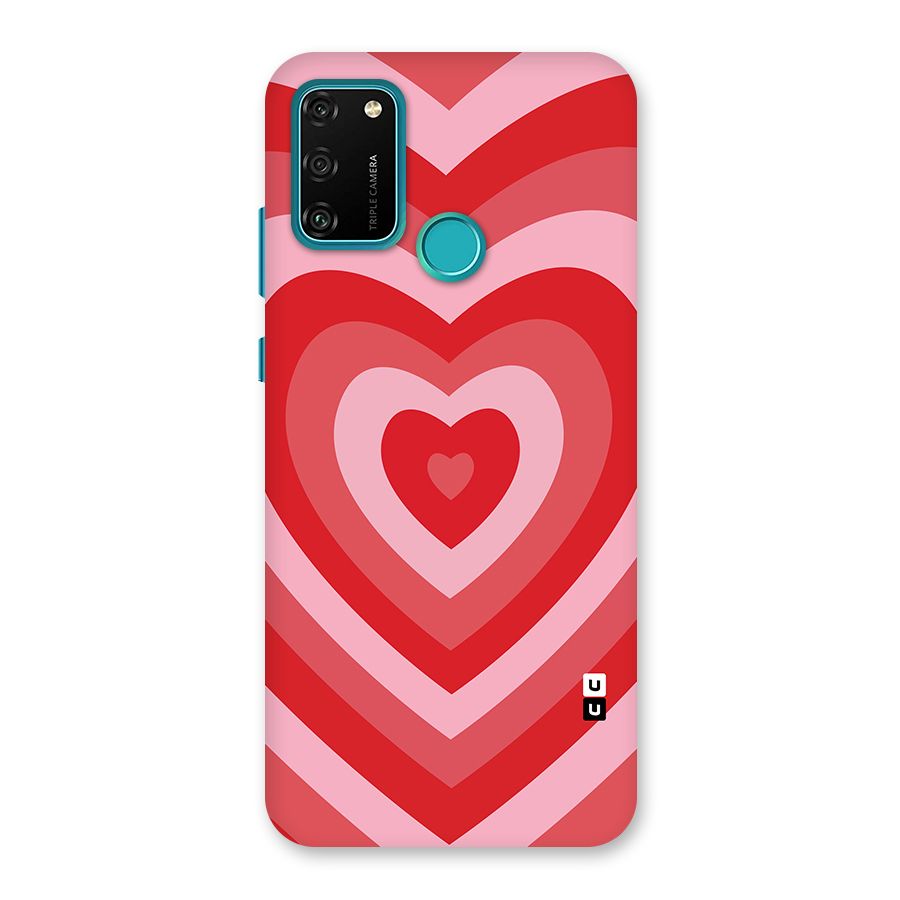 Red Retro Hearts Back Case for Honor 9A