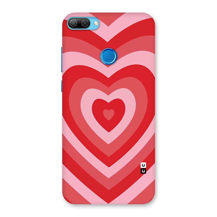 Red Retro Hearts Back Case for Honor 9N