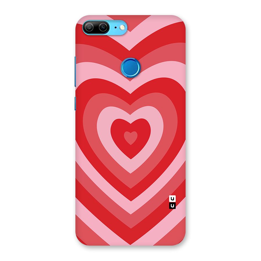 Red Retro Hearts Back Case for Honor 9 Lite