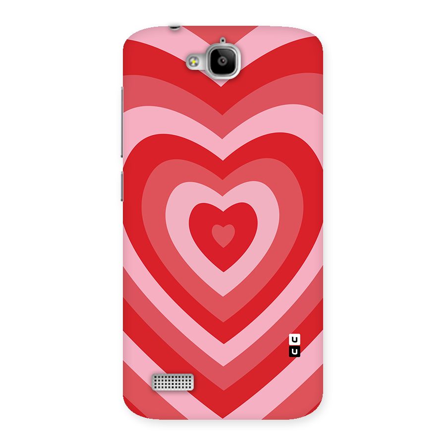 Red Retro Hearts Back Case for Honor Holly