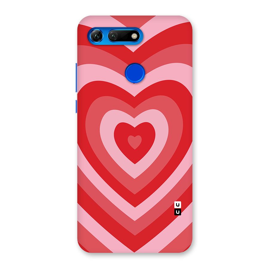 Red Retro Hearts Back Case for Honor View 20