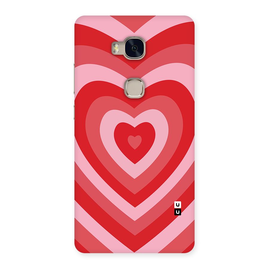 Red Retro Hearts Back Case for Huawei Honor 5X
