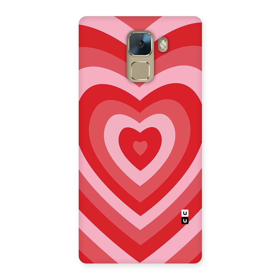 Red Retro Hearts Back Case for Huawei Honor 7