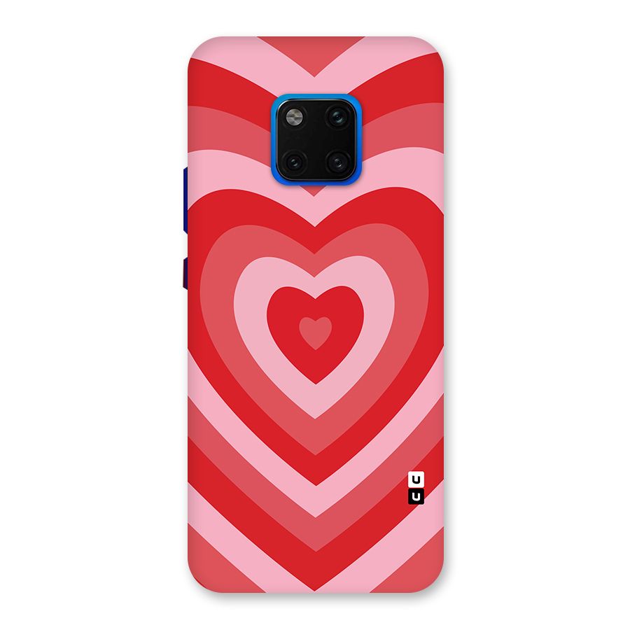 Red Retro Hearts Back Case for Huawei Mate 20 Pro
