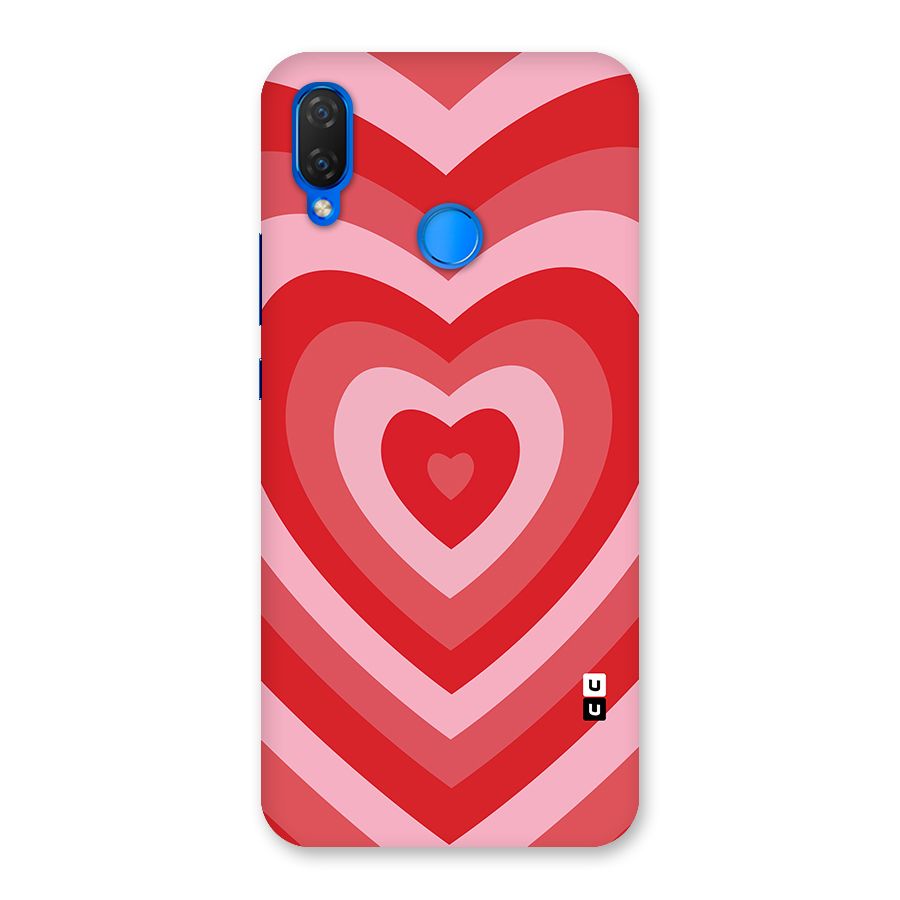Red Retro Hearts Back Case for Huawei P Smart+