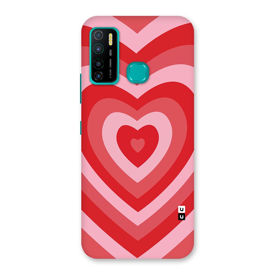 Red Retro Hearts Back Case for Infinix Hot 9 Pro