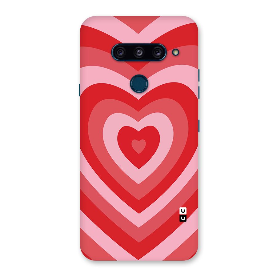 Red Retro Hearts Back Case for LG  V40 ThinQ