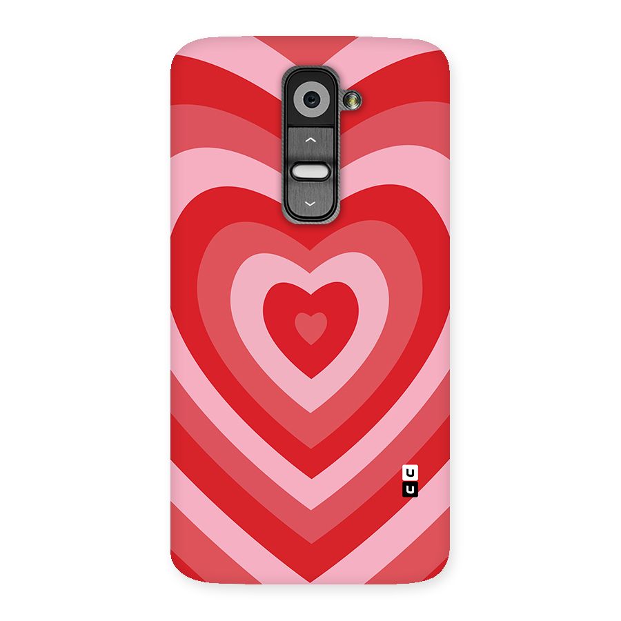 Red Retro Hearts Back Case for LG G2