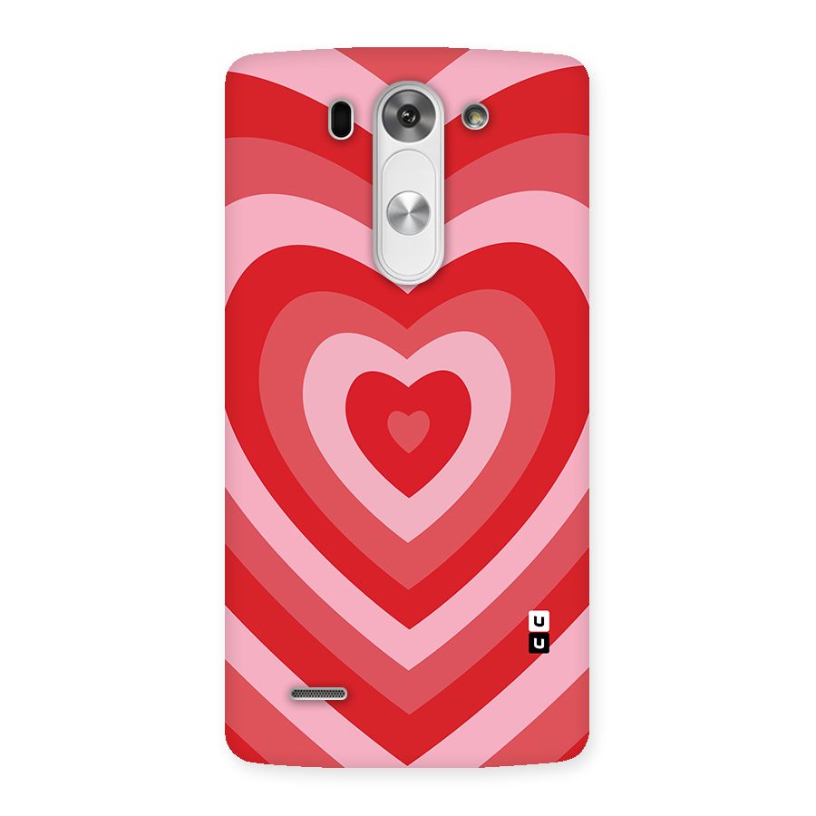 Red Retro Hearts Back Case for LG G3 Beat