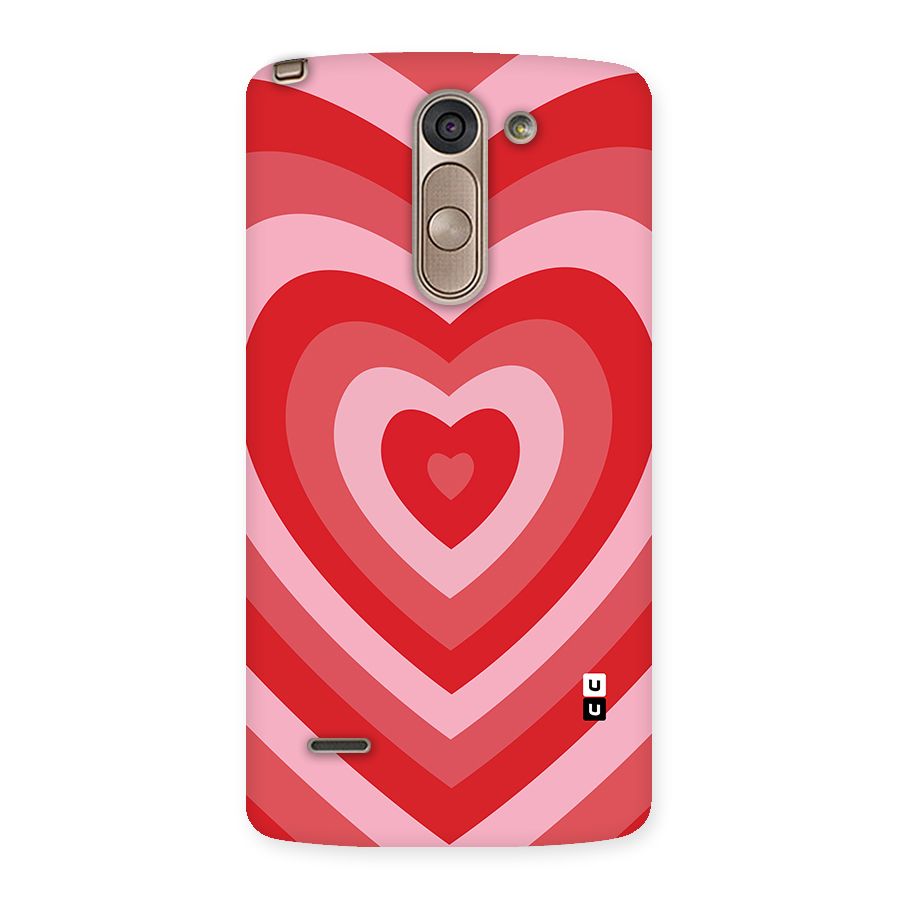 Red Retro Hearts Back Case for LG G3 Stylus