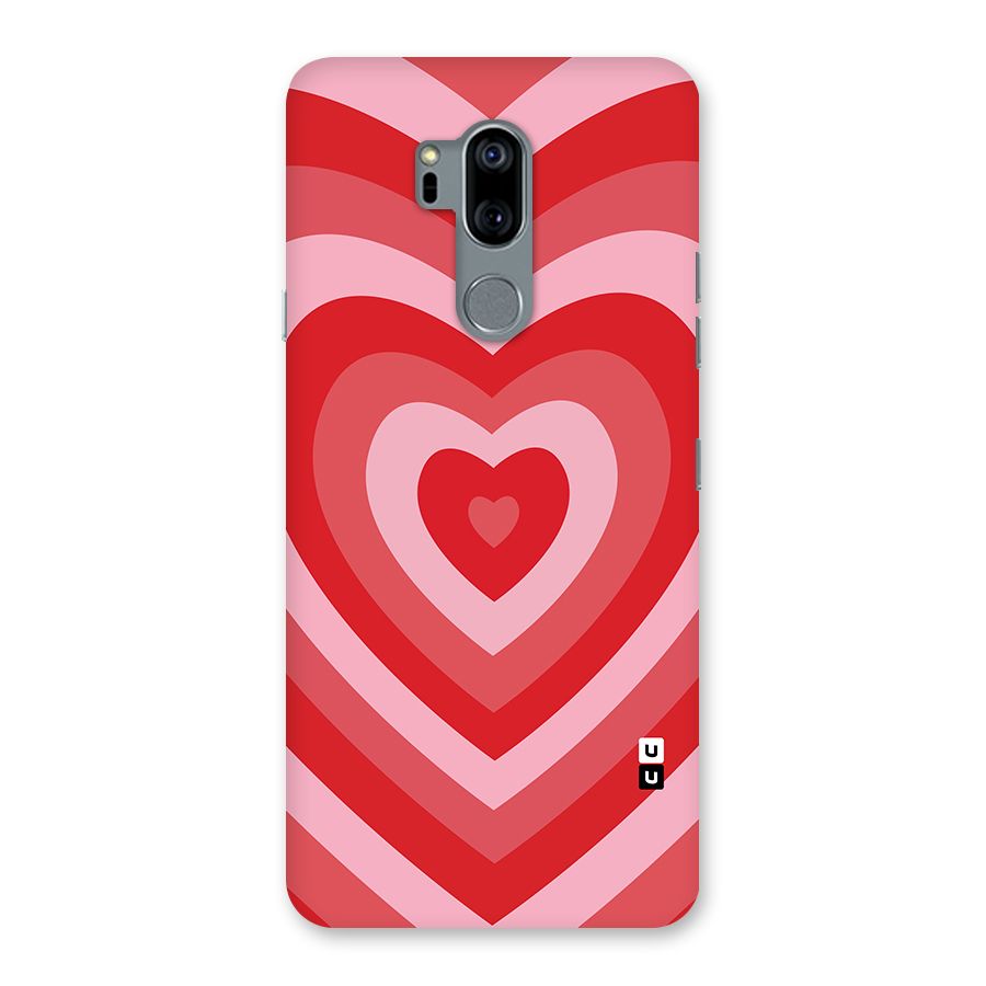 Red Retro Hearts Back Case for LG G7