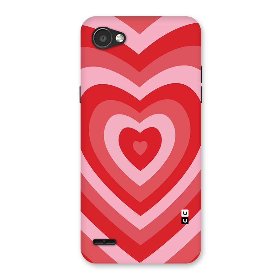Red Retro Hearts Back Case for LG Q6