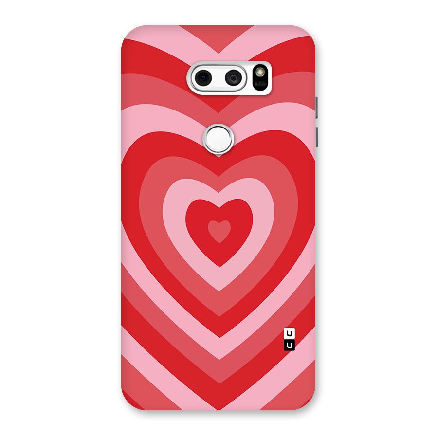 Red Retro Hearts Back Case for LG V30