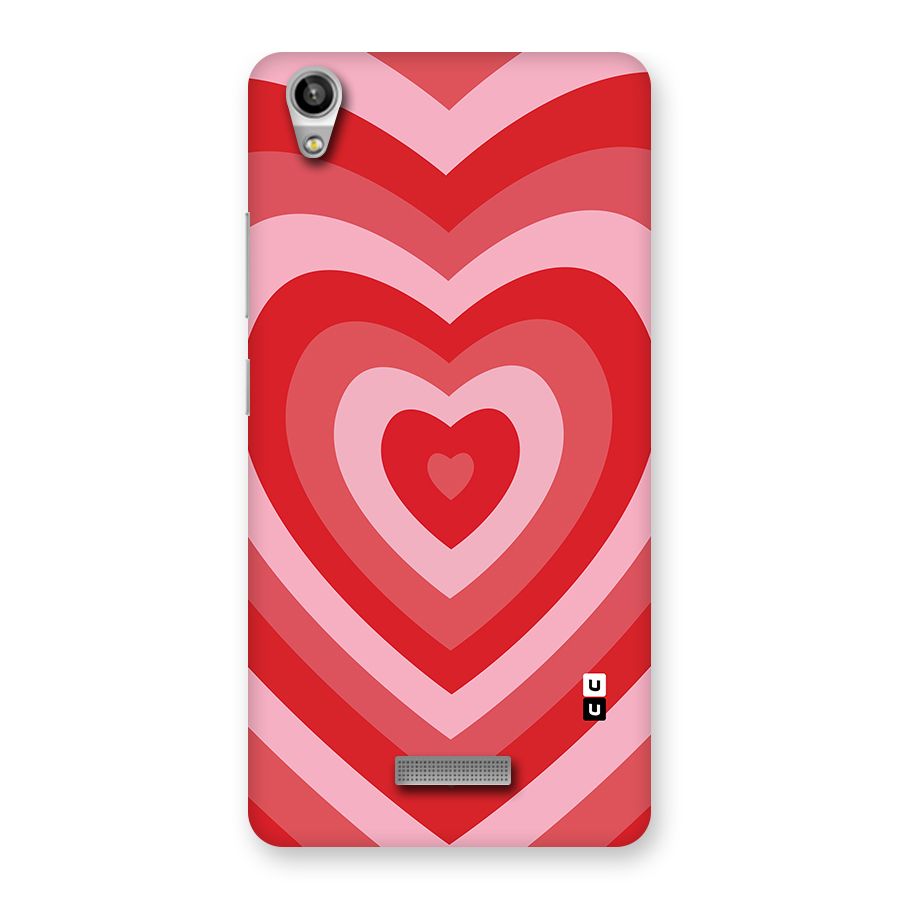 Red Retro Hearts Back Case for Lava-Pixel-V1