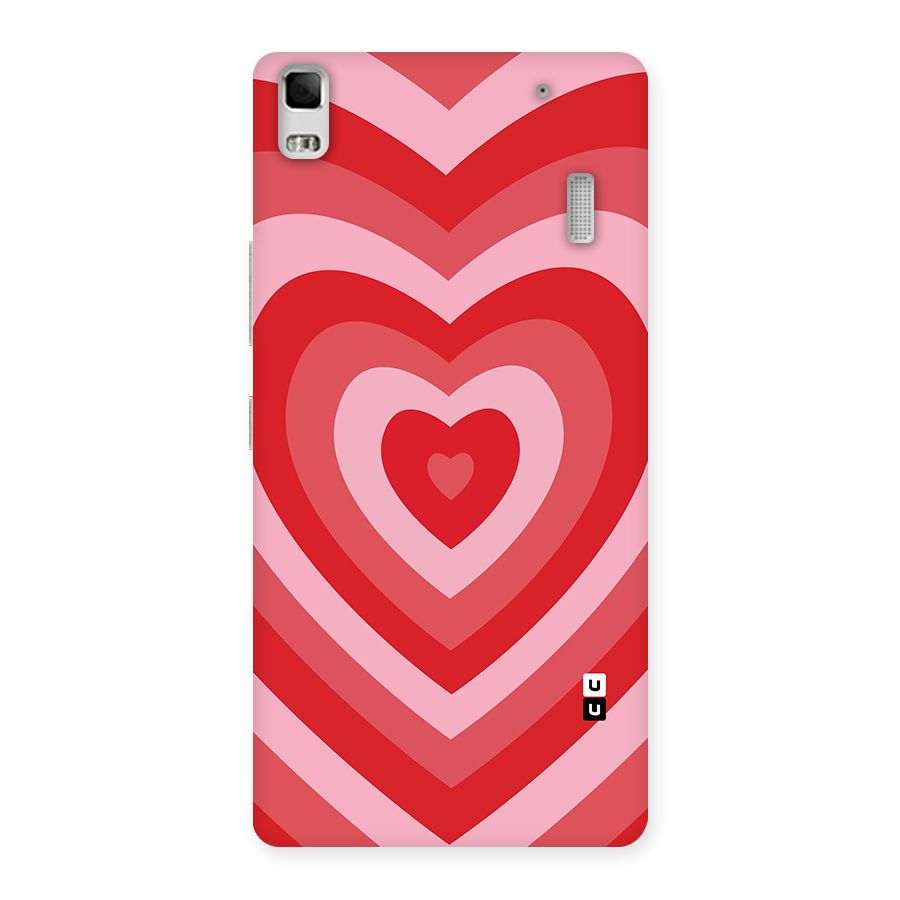 Red Retro Hearts Back Case for Lenovo A7000