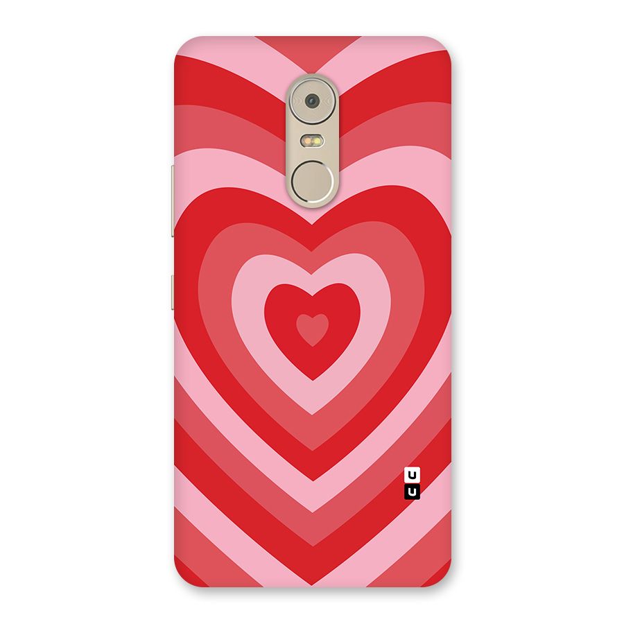 Red Retro Hearts Back Case for Lenovo K6 Note