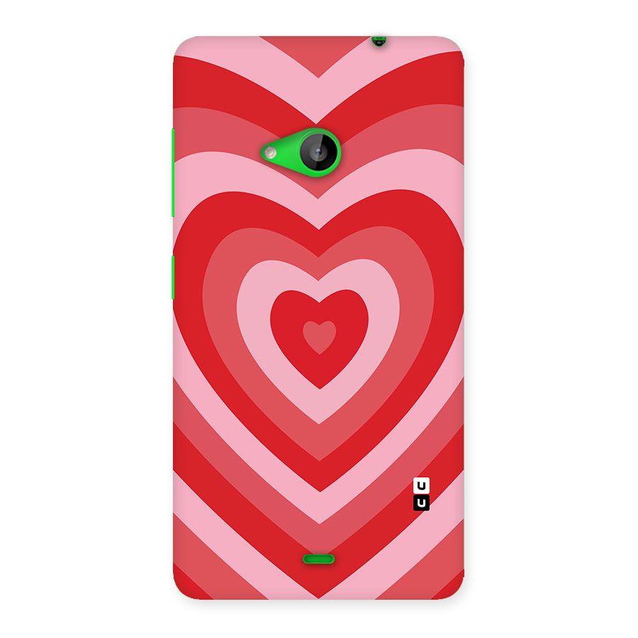 Red Retro Hearts Back Case for Lumia 535