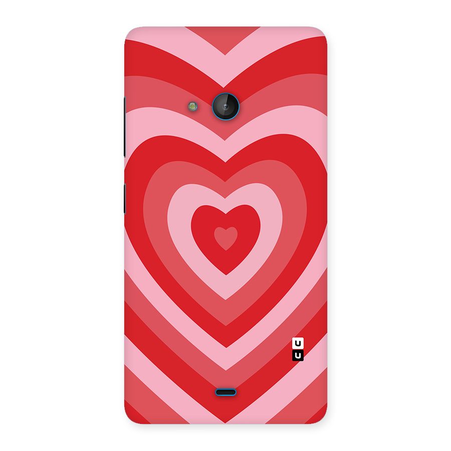 Red Retro Hearts Back Case for Lumia 540