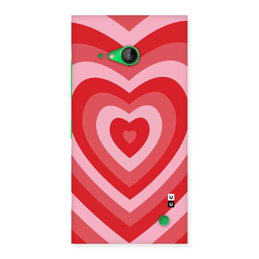 Red Retro Hearts Back Case for Lumia 730