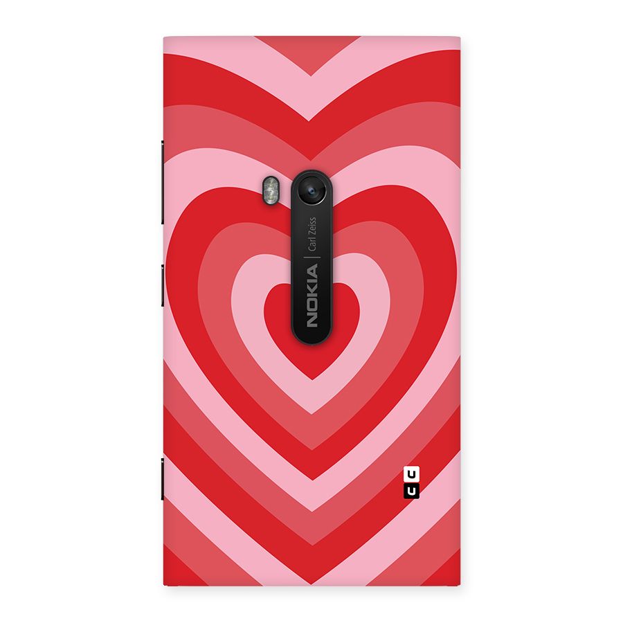 Red Retro Hearts Back Case for Lumia 920