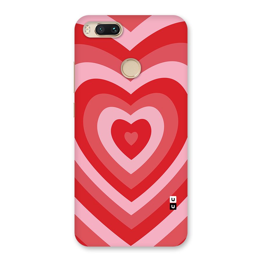Red Retro Hearts Back Case for Mi A1
