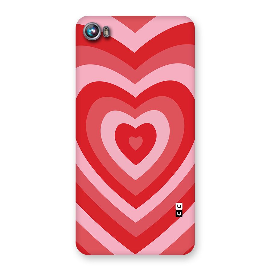 Red Retro Hearts Back Case for Micromax Canvas Fire 4 A107