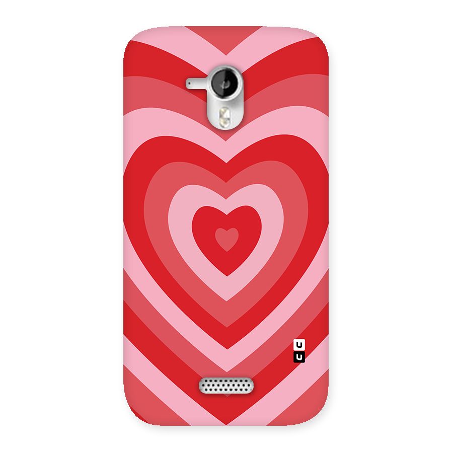 Red Retro Hearts Back Case for Micromax Canvas HD A116