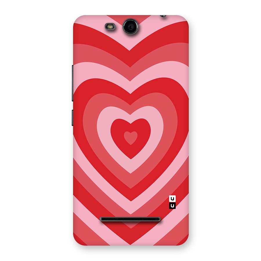 Red Retro Hearts Back Case for Micromax Canvas Juice 3 Q392
