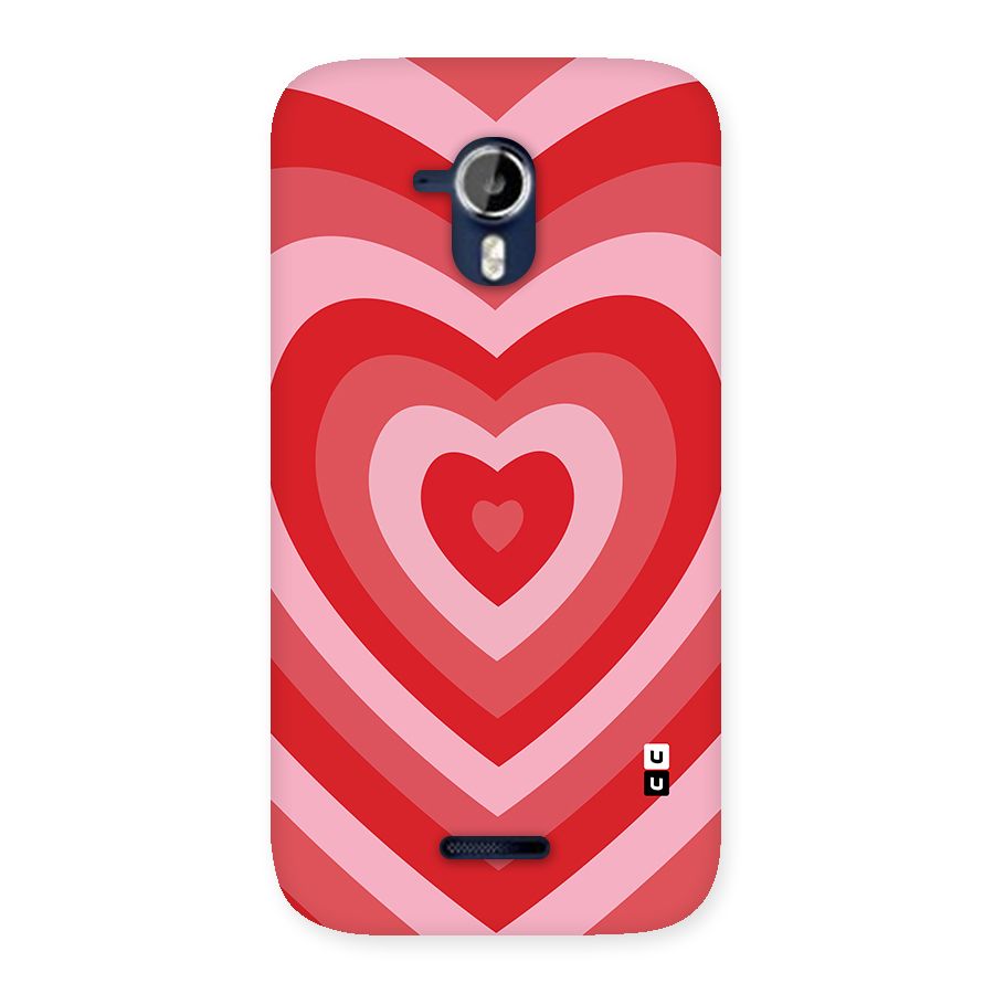 Red Retro Hearts Back Case for Micromax Canvas Magnus A117