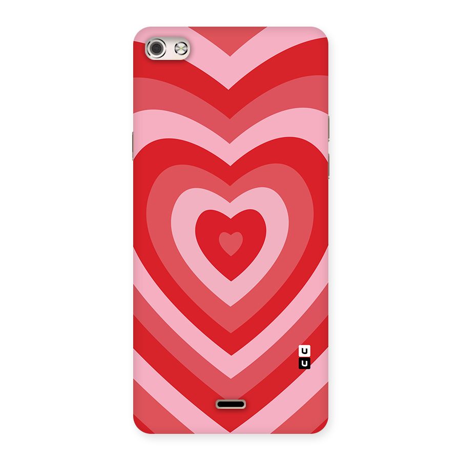 Red Retro Hearts Back Case for Micromax Canvas Silver 5