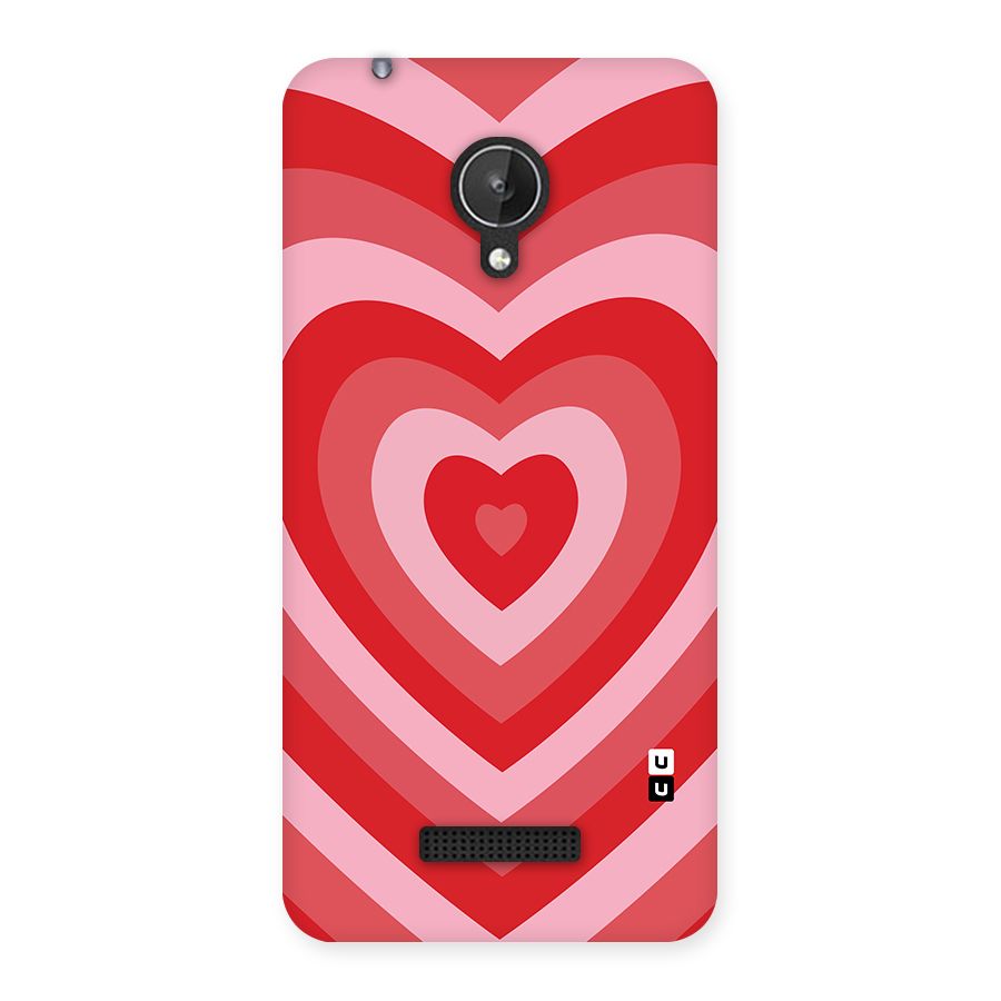 Red Retro Hearts Back Case for Micromax Canvas Spark Q380