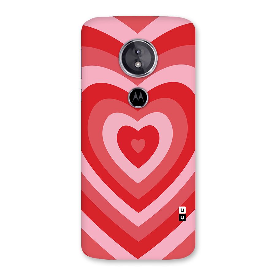 Red Retro Hearts Back Case for Moto E5