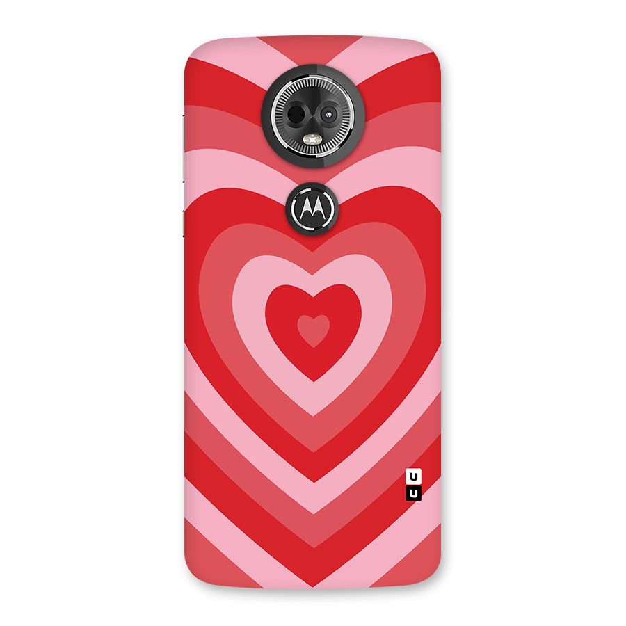 Red Retro Hearts Back Case for Moto E5 Plus