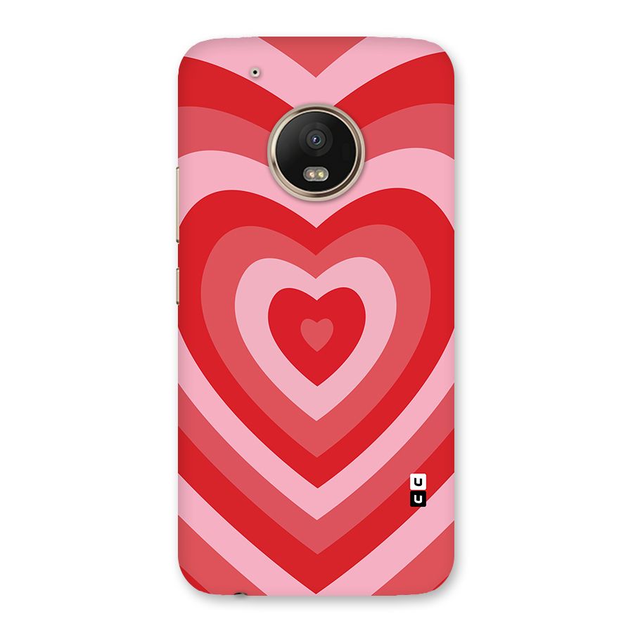 Red Retro Hearts Back Case for Moto G5 Plus